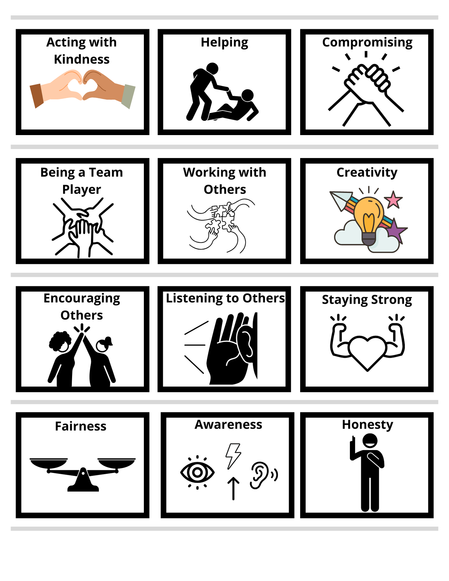 Strength Assessment Cards