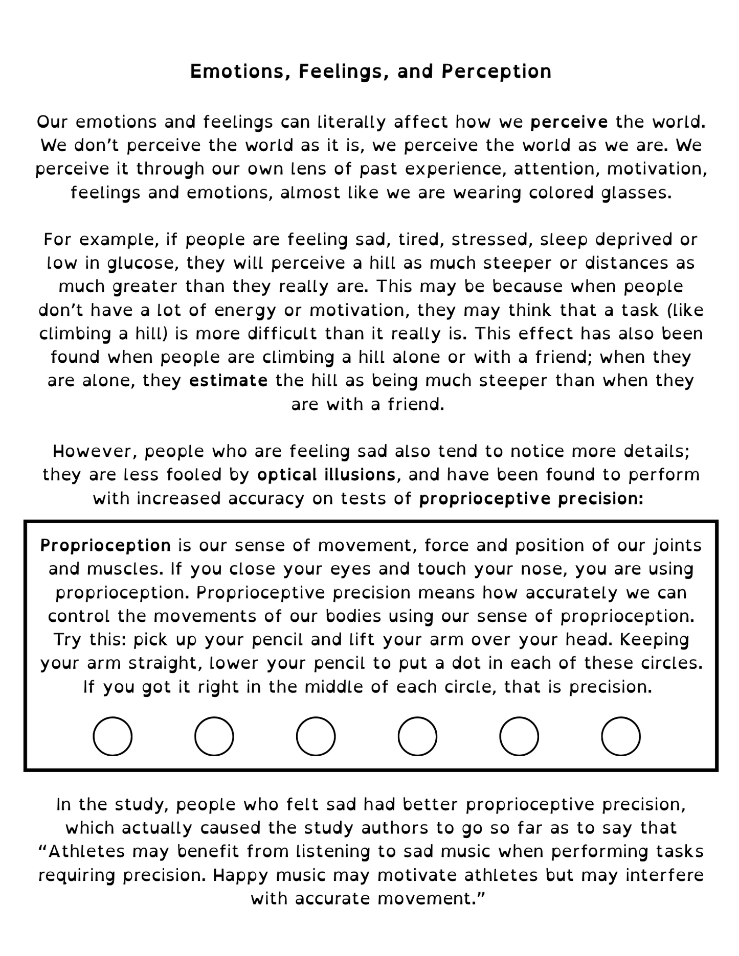 Emotion, Perception, and Perspective Lessons