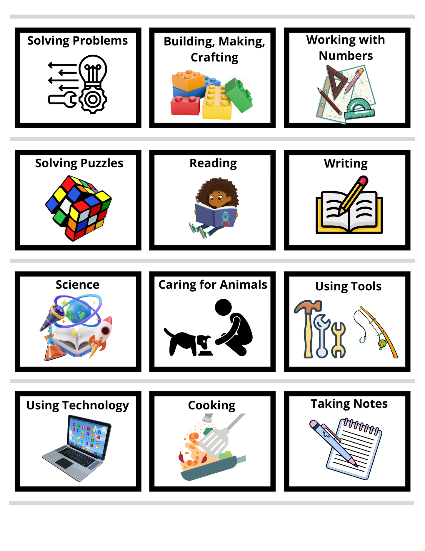 Strength Assessment Cards