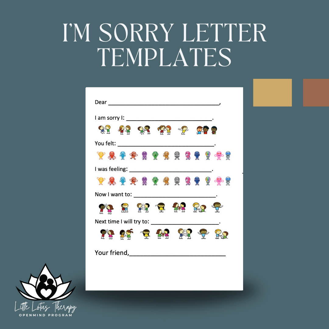 I'm Sorry Letter Templates Little Lotus Therapy