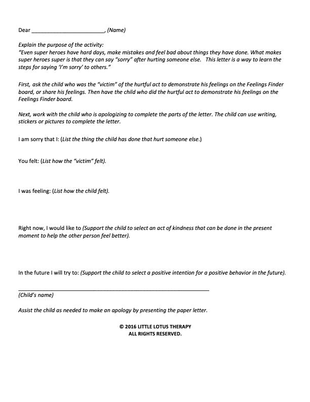 I'm Sorry Letter Templates