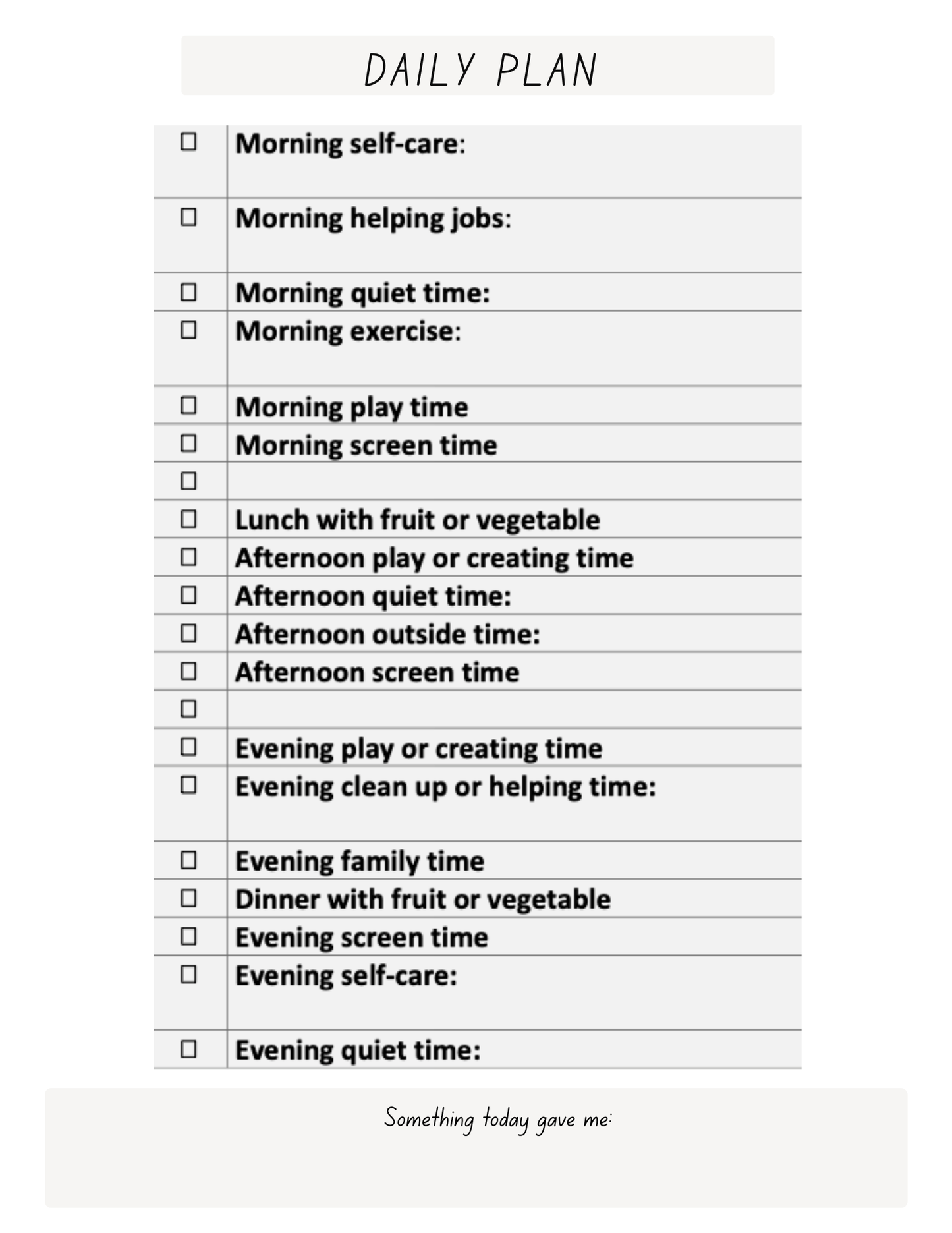 Screen Time and Daily Balance Planning Bundle