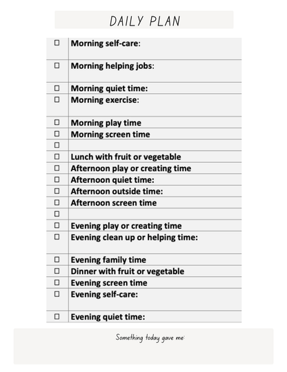 Screen Time and Daily Balance Planning Bundle