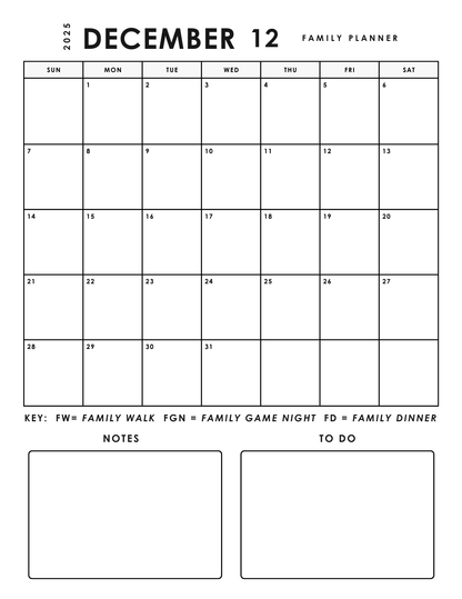 S.T.R.O.N.G. Goals and December Family Planning Tools