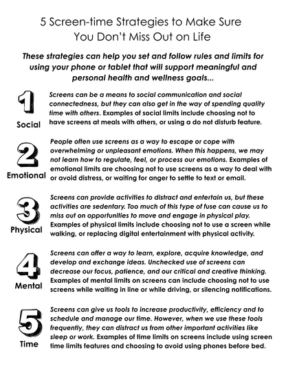 Screen Time and Daily Balance Planning Bundle