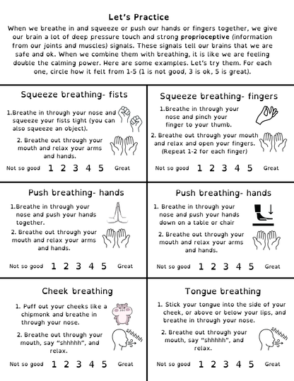 Somatosensory breathing- hands and mouth