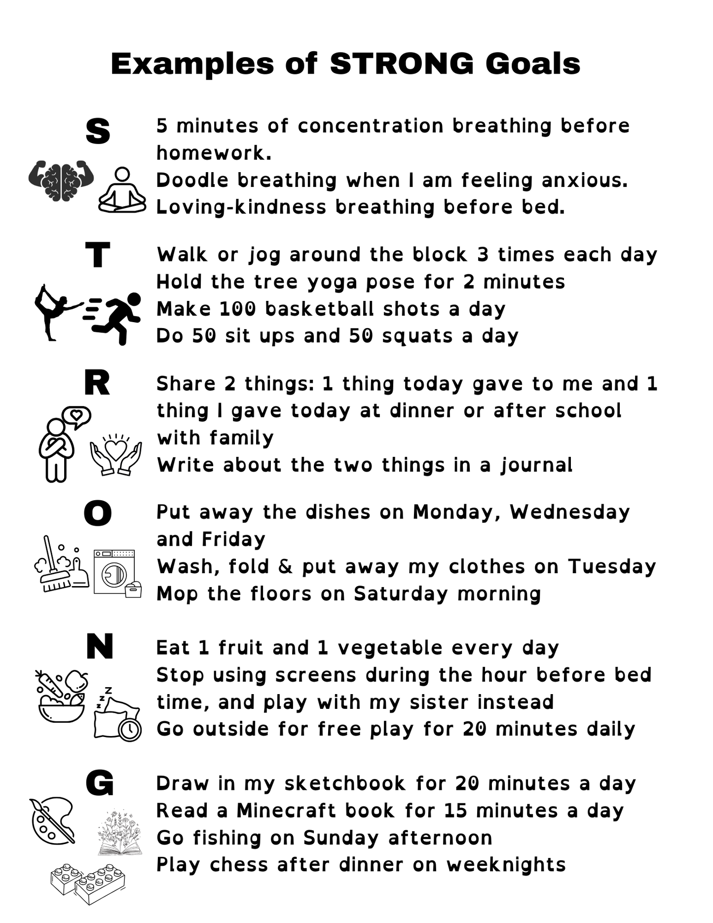 Motivation lesson and goal setting worksheets