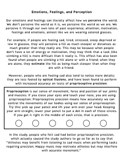 Emotion, Perception, and Perspective Lessons