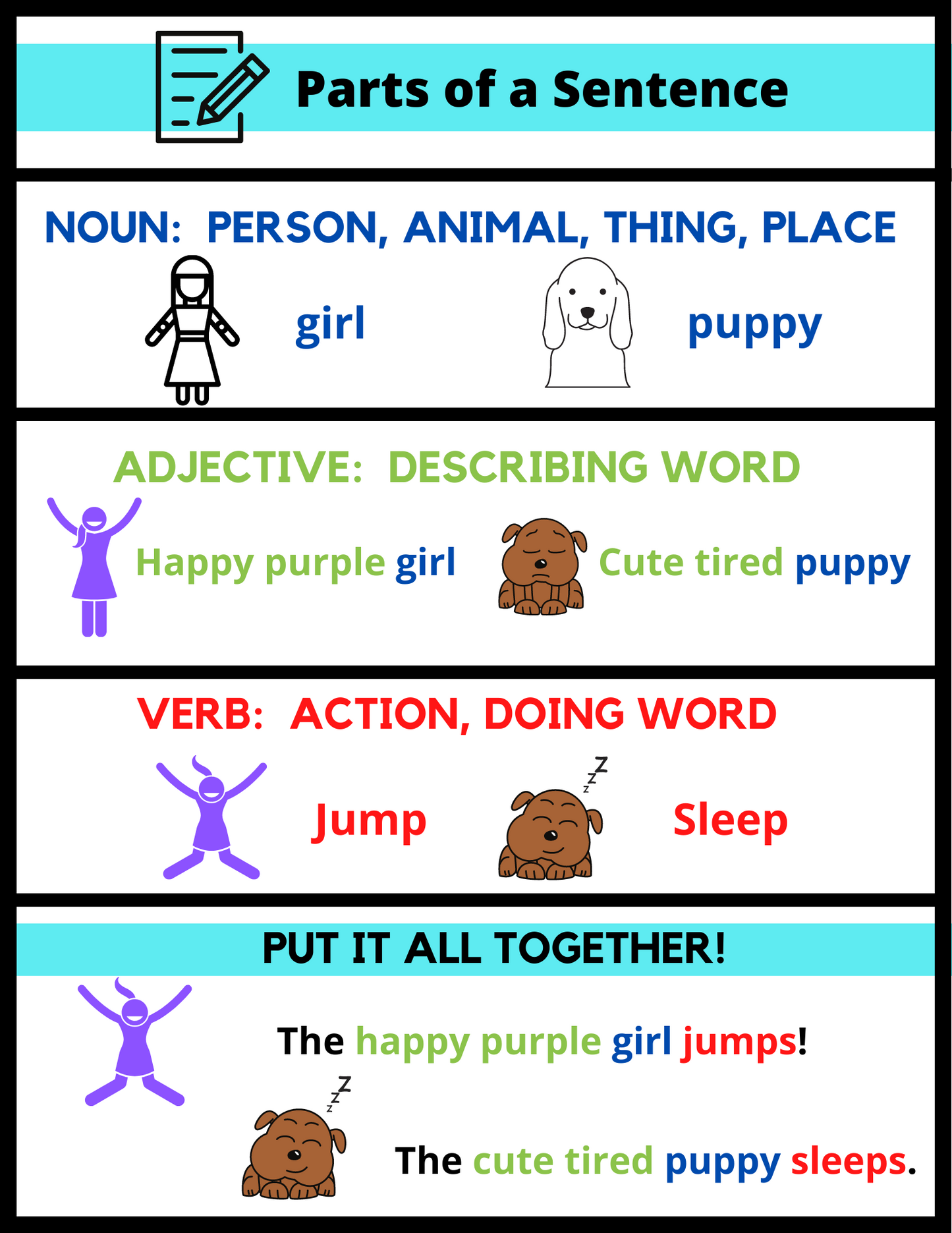 Strong Sentences Multi-Sensory Writing Bundle