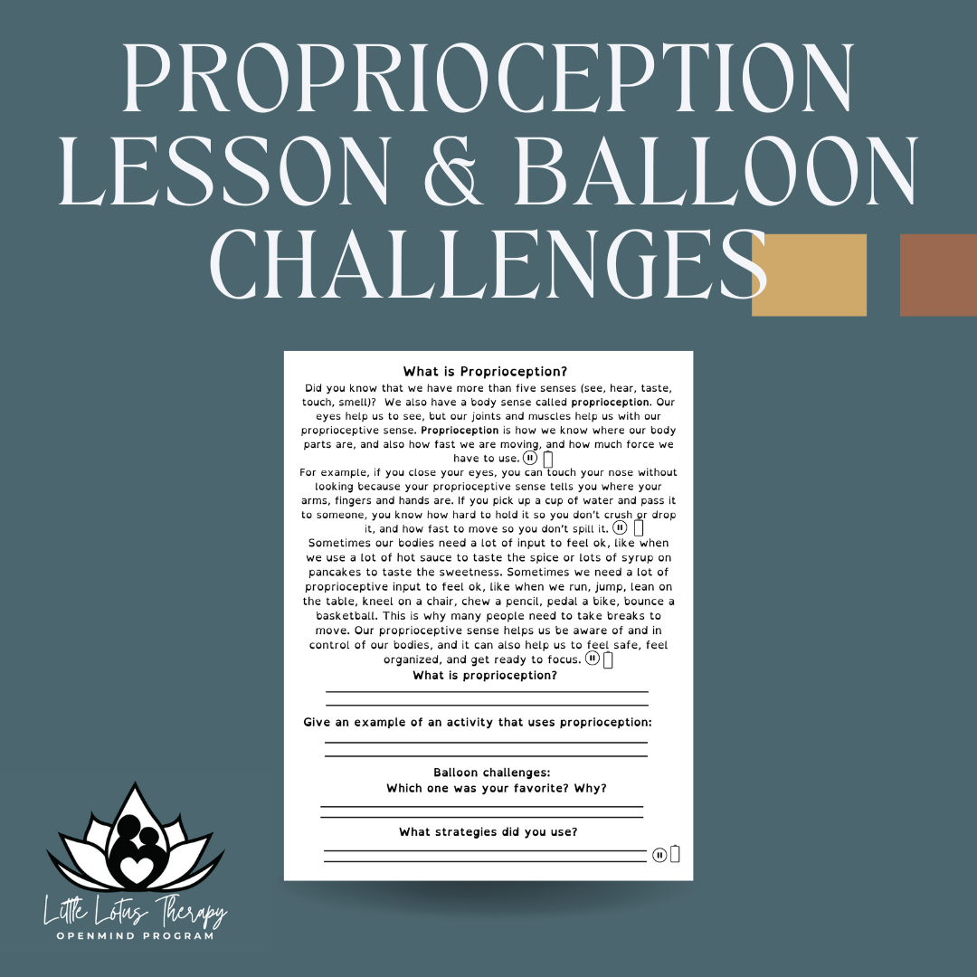 Proprioception Lesson & Balloon Challenges