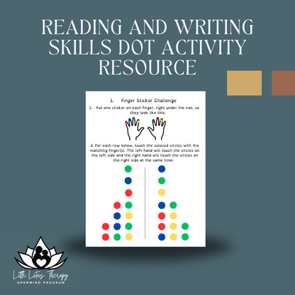 Reading and Writing Skills Dot Activity Resource