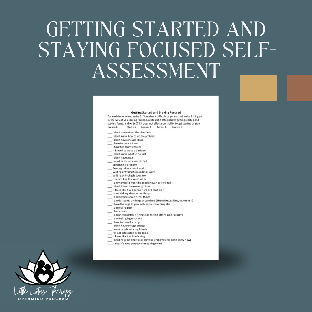 Getting Started and Staying Focused Self-Assessment