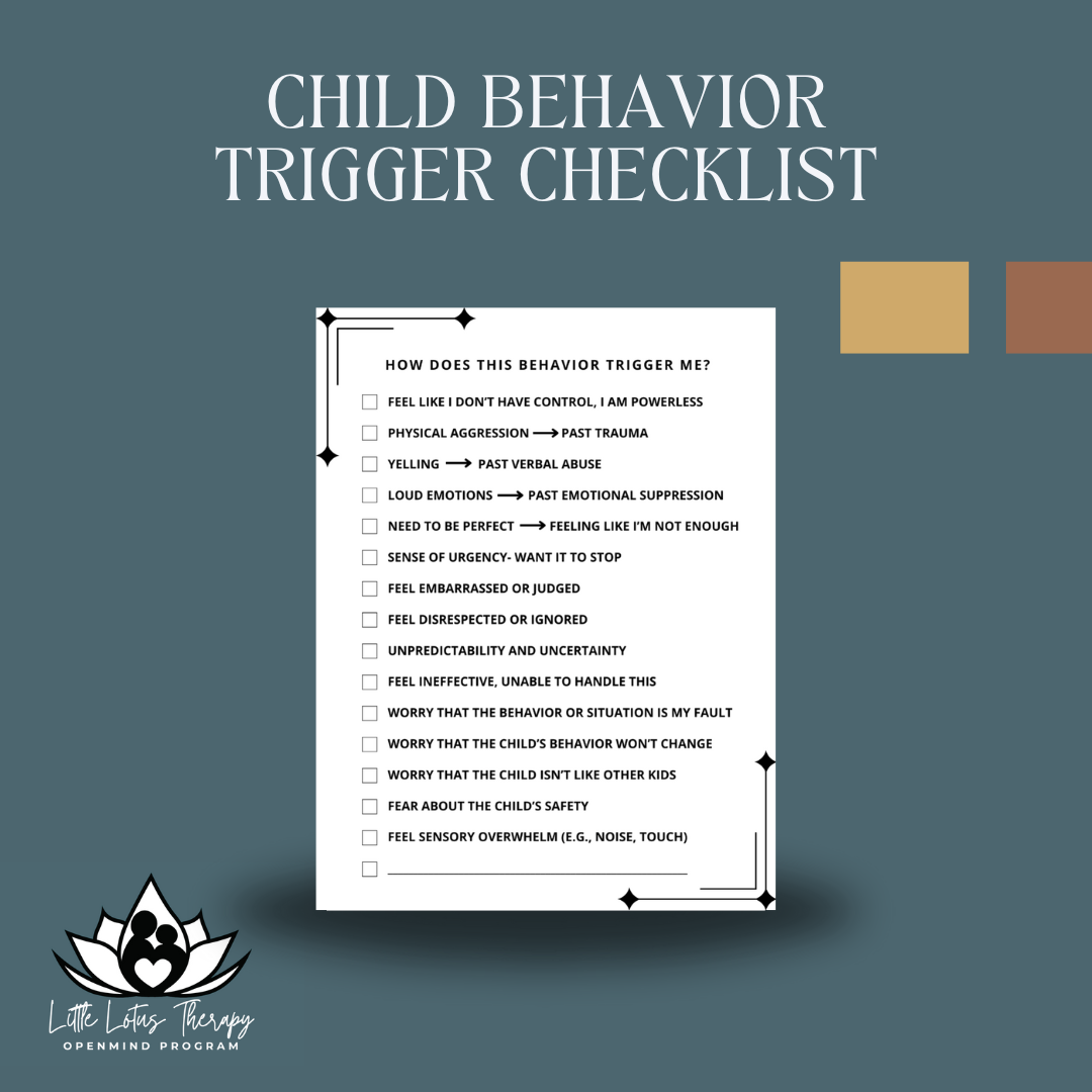 Child Behavior Trigger Checklist – Little Lotus Therapy