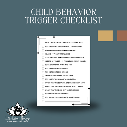 Child Behavior Trigger Checklist