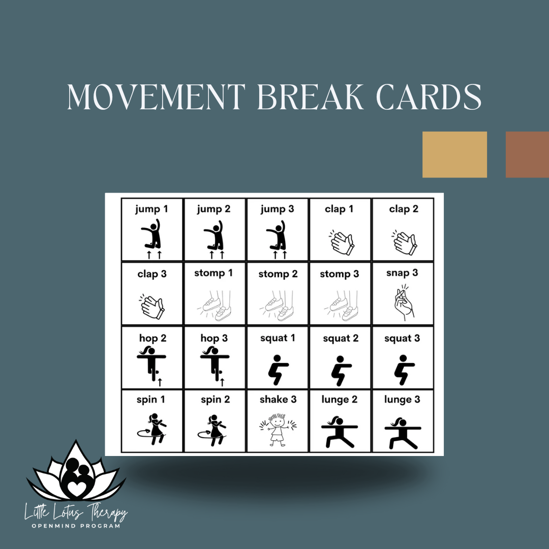 Movement Break, Physical and Mental Challenge Cards – Little Lotus Therapy