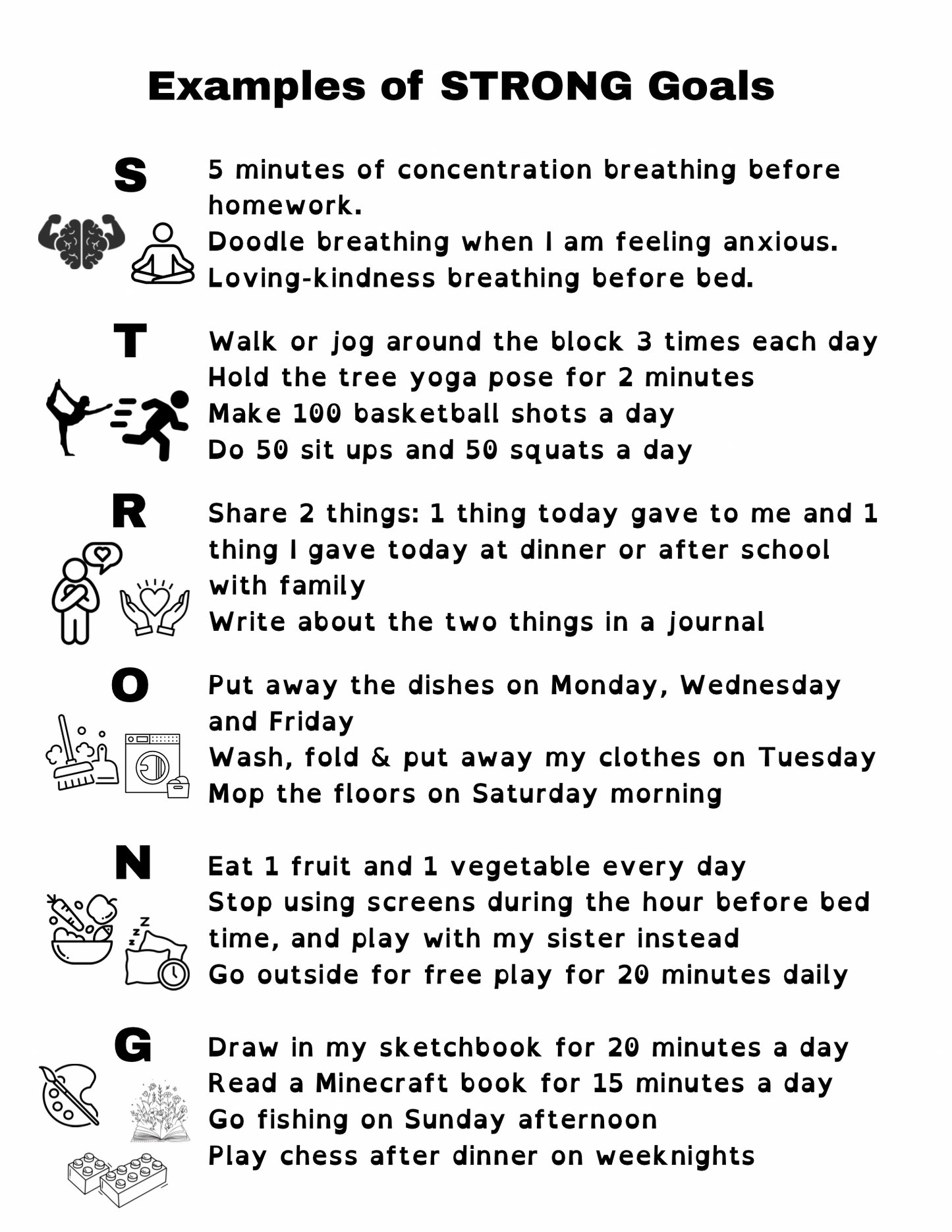 S.T.R.O.N.G. Goals and December Family Planning Tools