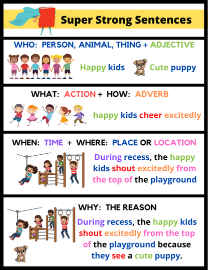 Strong Sentences Multi-Sensory Writing Bundle